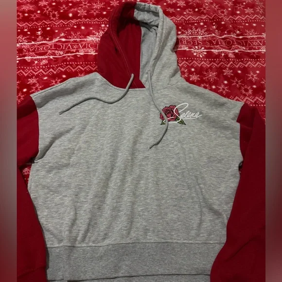Selena Red and Gray Hoodie Set - Picture 3 of 9